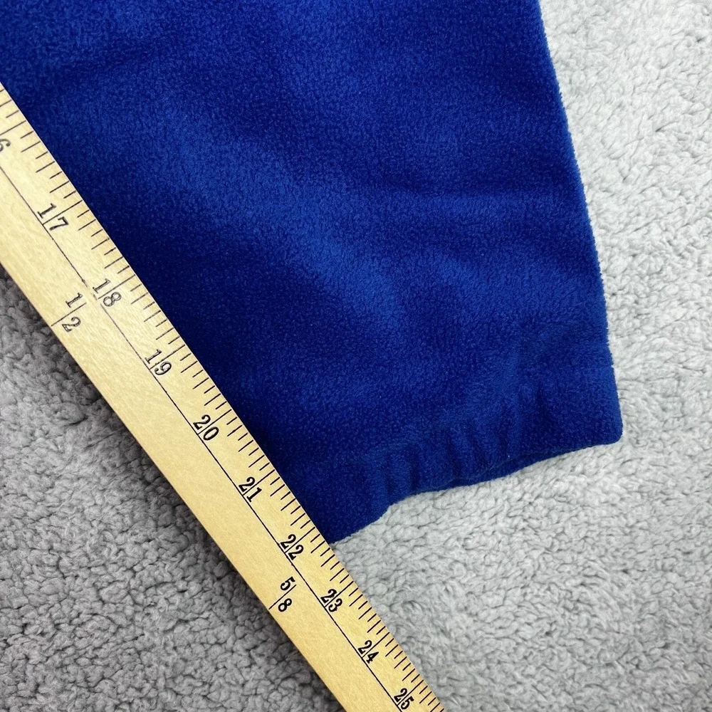 Vintage 90s Y2K Tommy Hilfiger‎ Mens 1/4 Zip Fleece Pullover Blue w/ Red XL